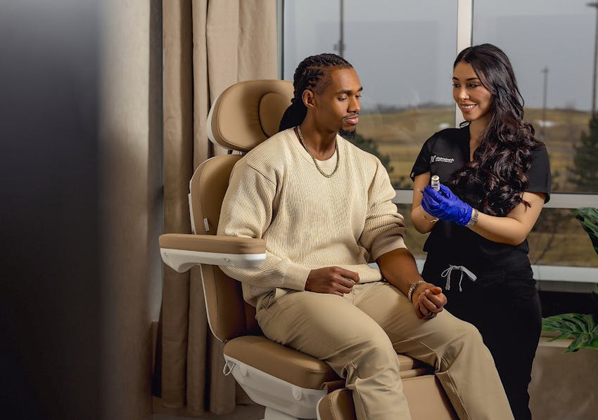 Patient and nurse