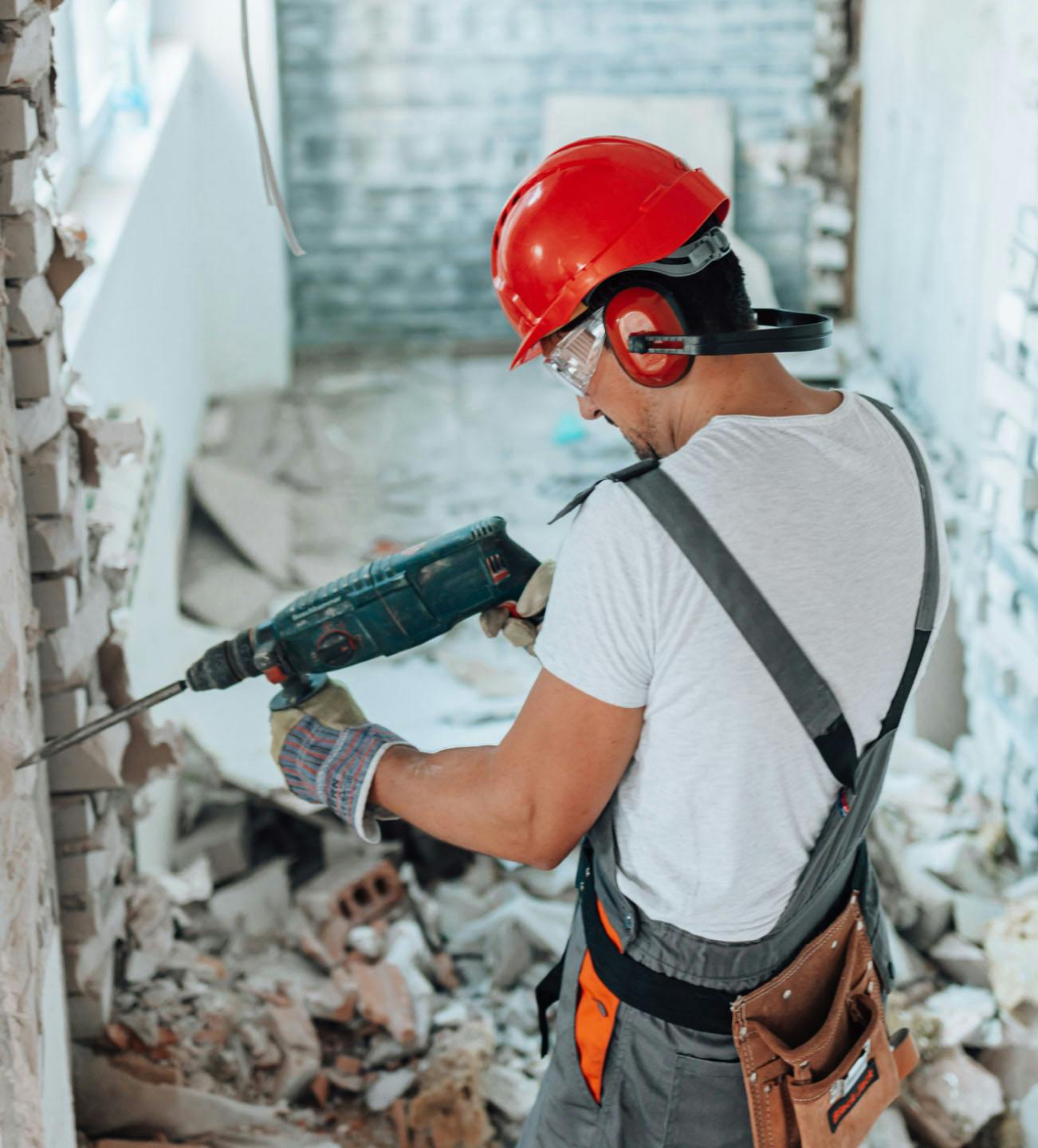 A man using a power tool