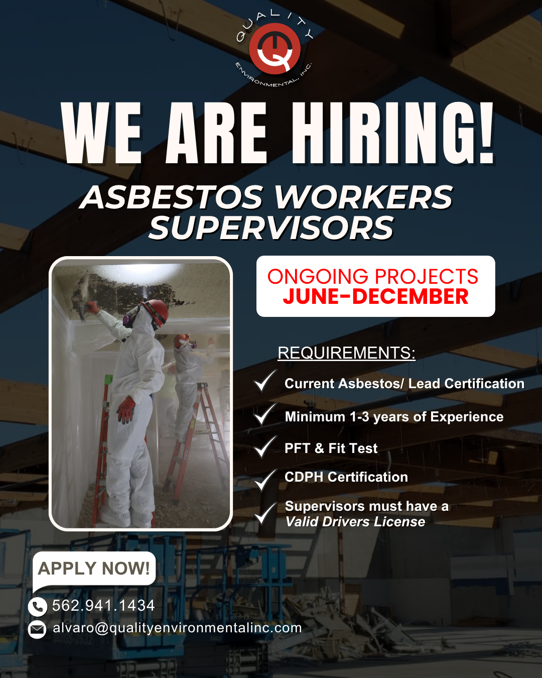 career infographic for Quality Environmental, Inc.