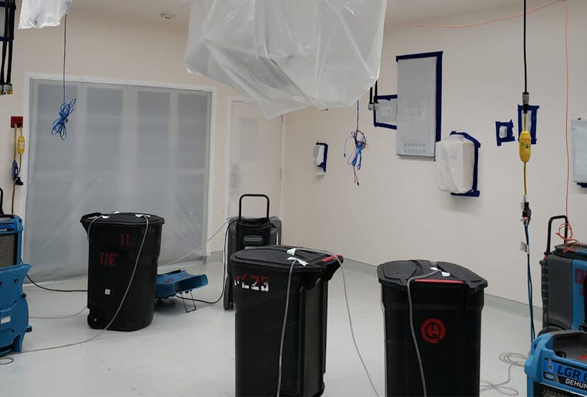 a room full of black equipment