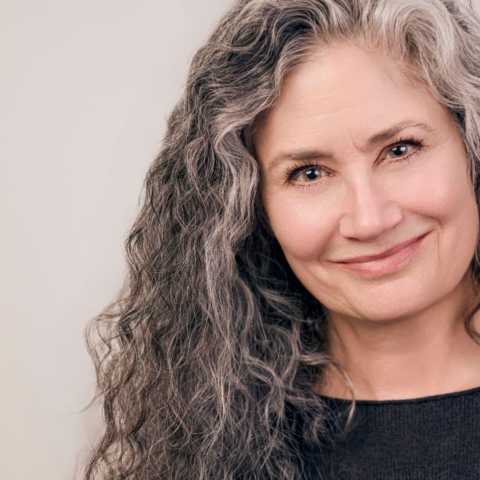 woman smiling