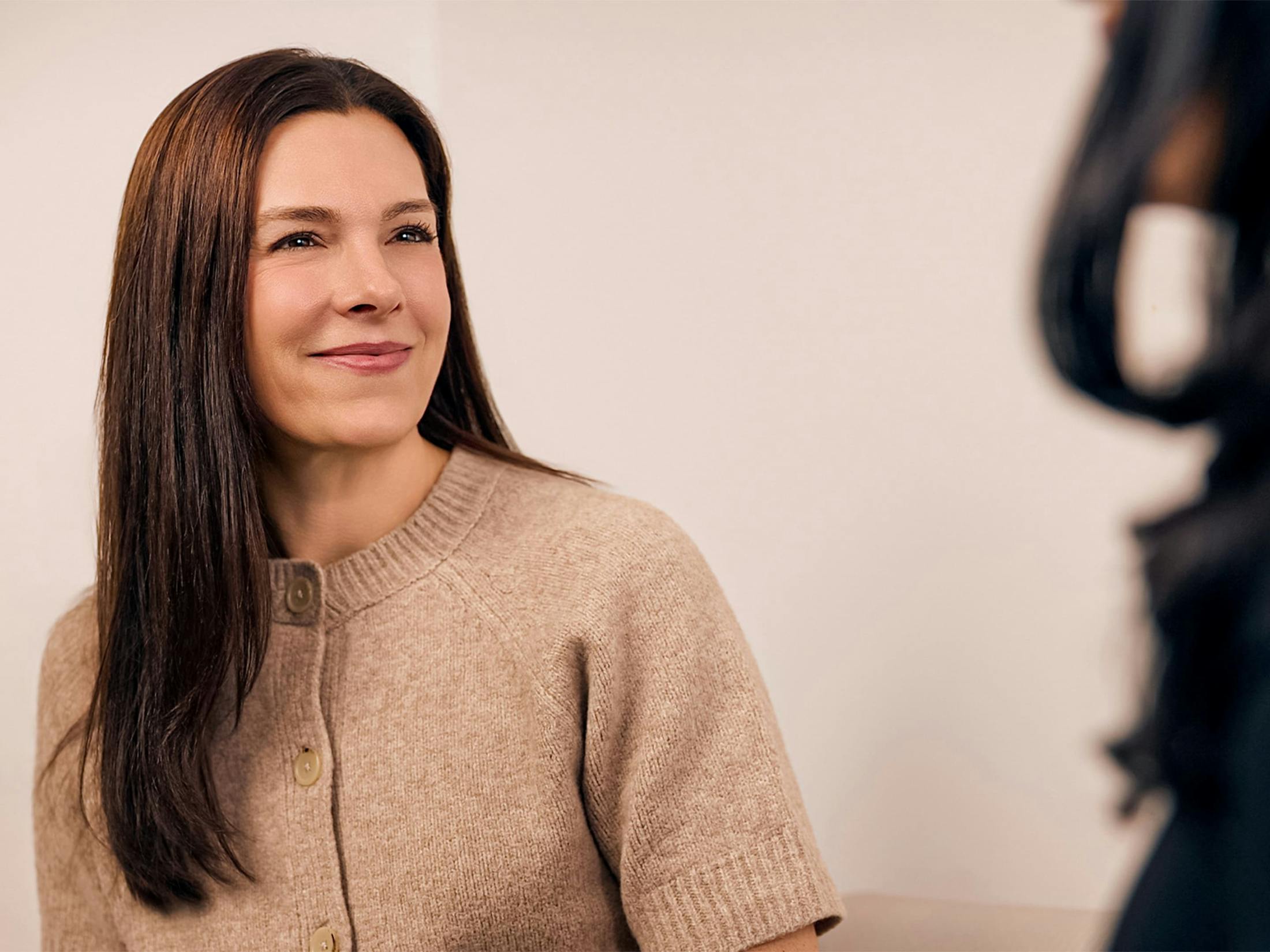 Woman smiling