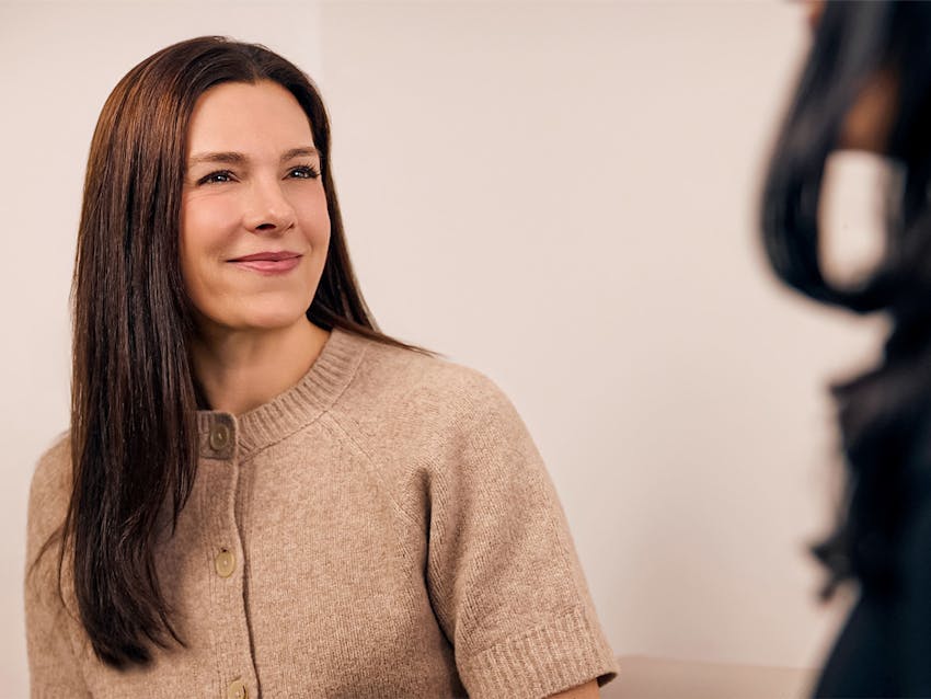 Woman smiling