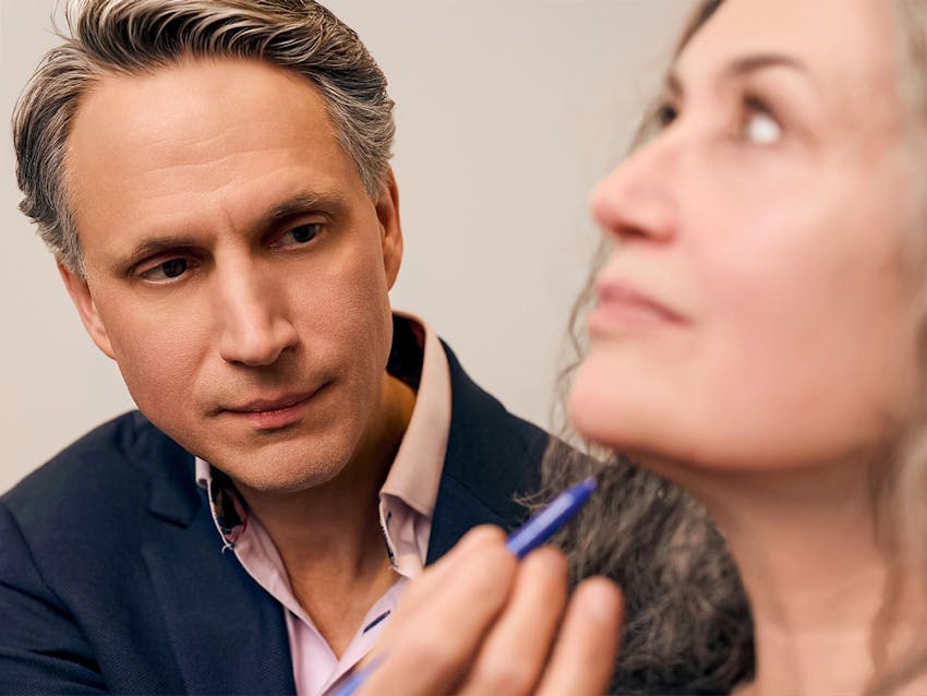 Woman and doctor during consultation