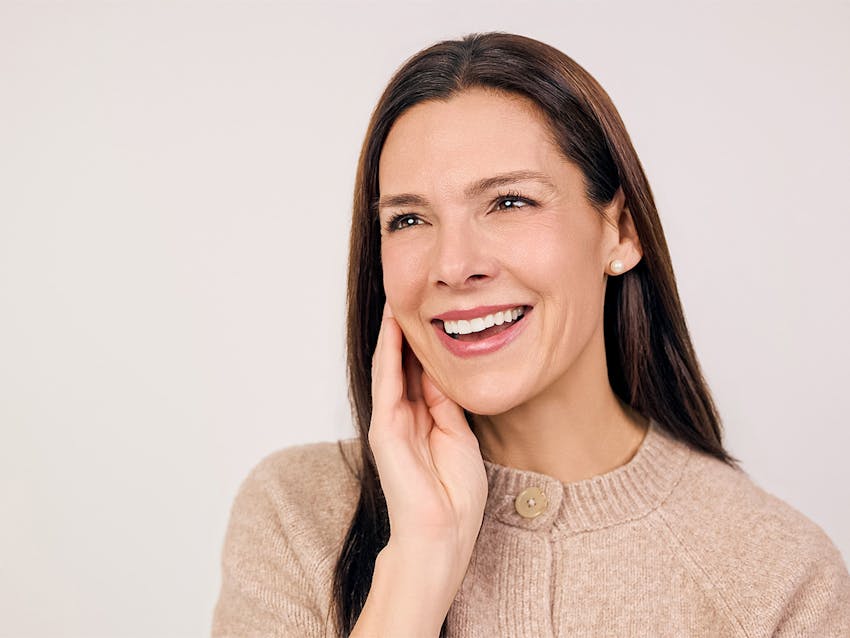 Woman smiling