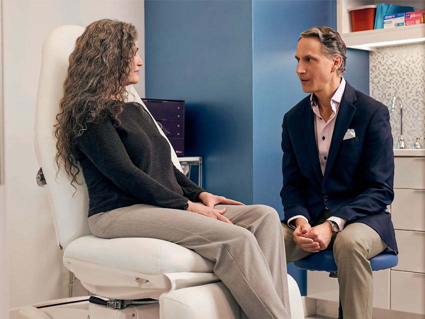 Woman and doctor during consultation