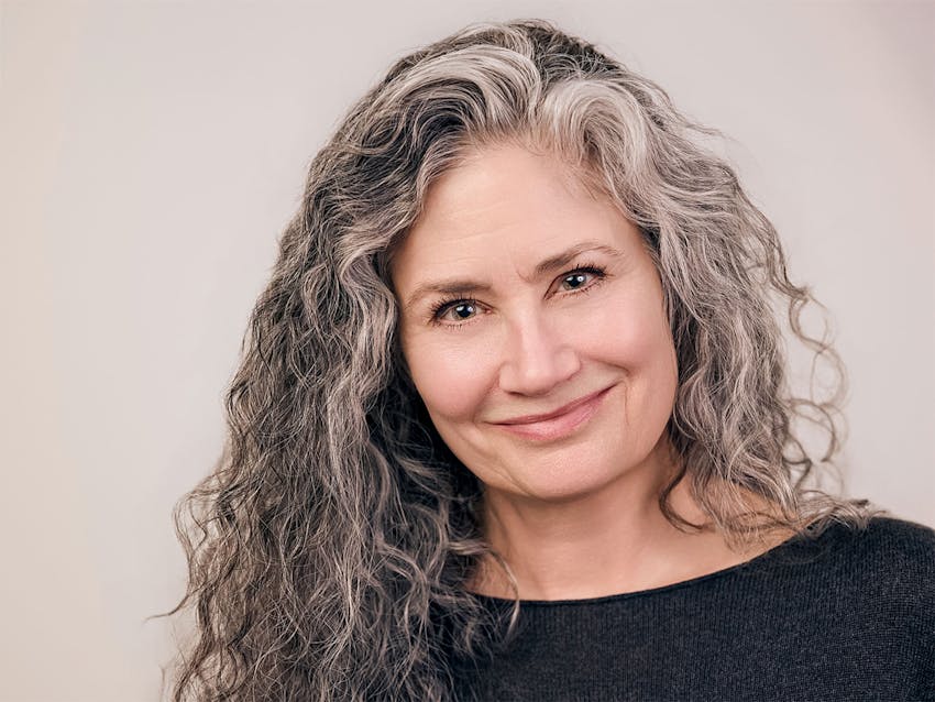 Woman smiling