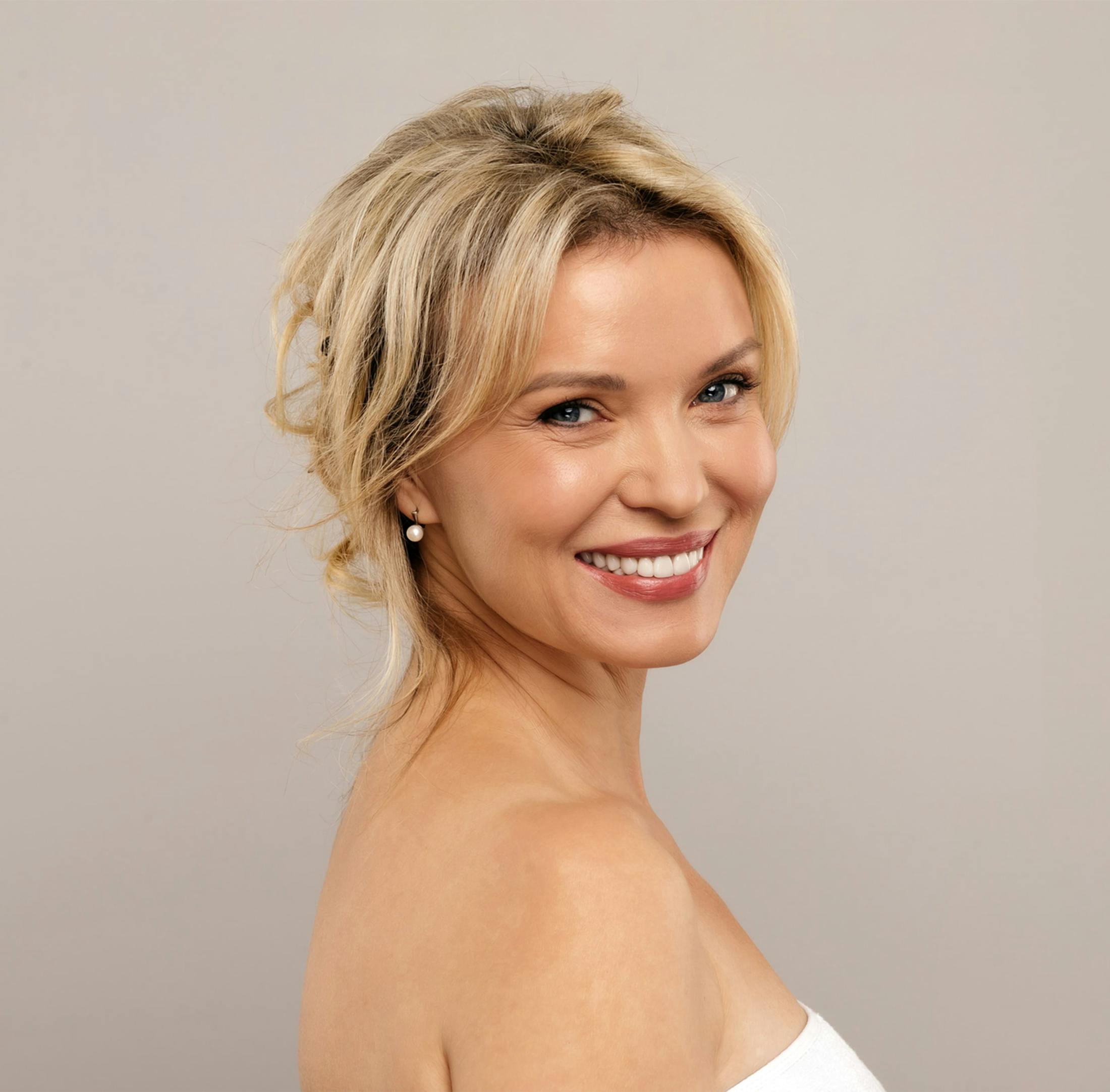 Woman smiling