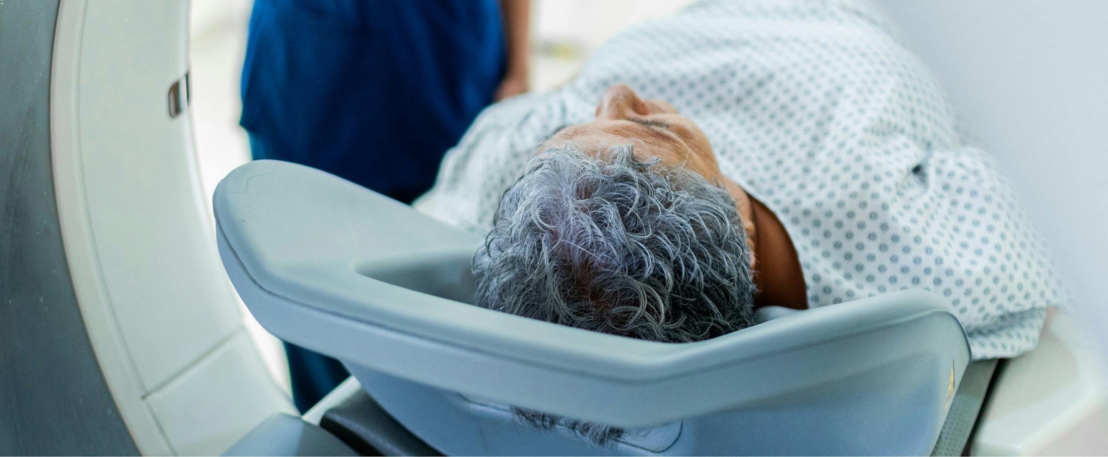 person in MRI machine
