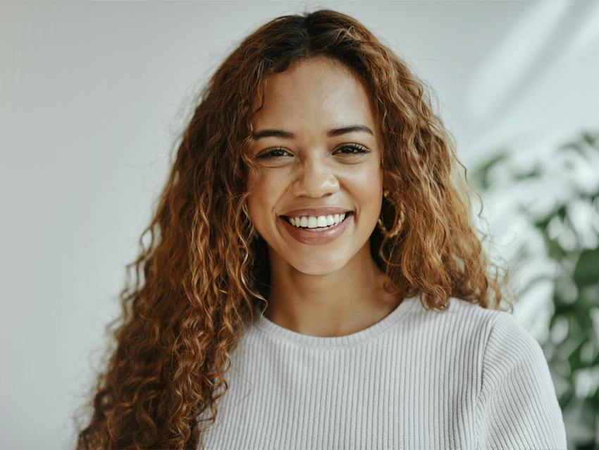 woman smiling