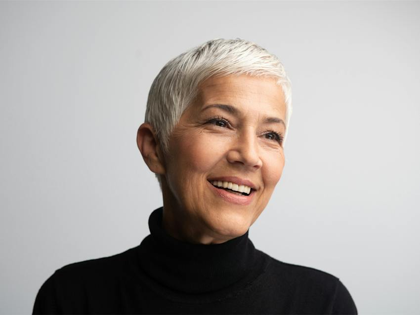 woman smiling