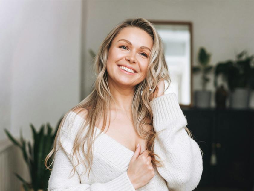 woman smiling