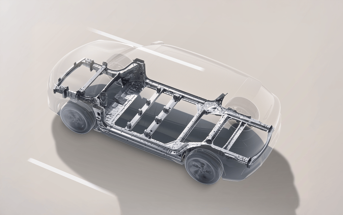 Geely EX5 8 Horizontal 2 Longitudinal Floor Structure