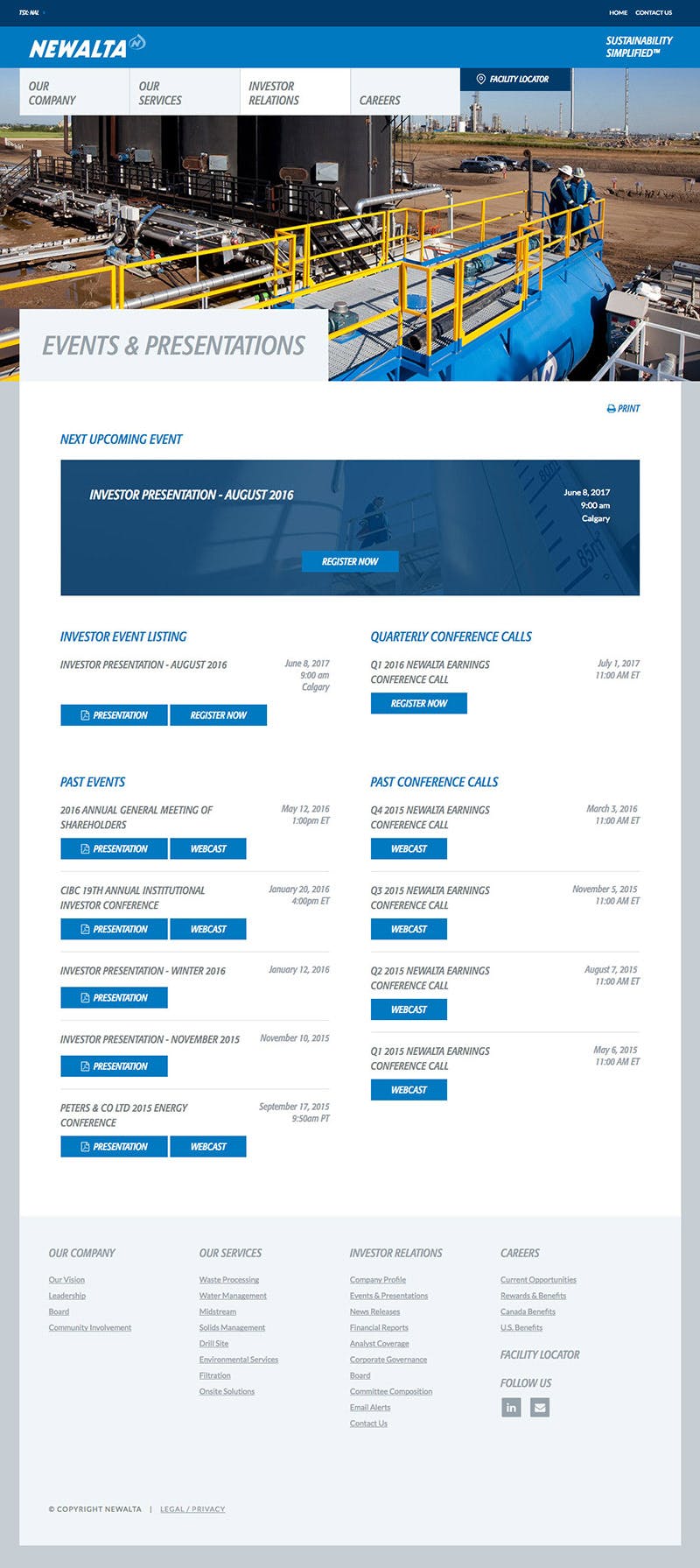 Newalta - Events & Presentations
