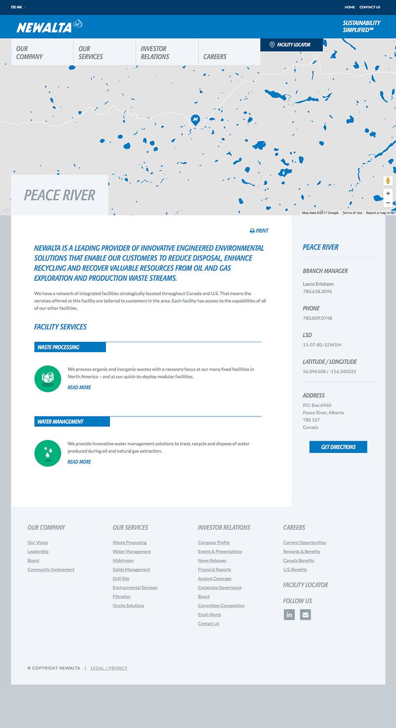 Newalta - Facility Page