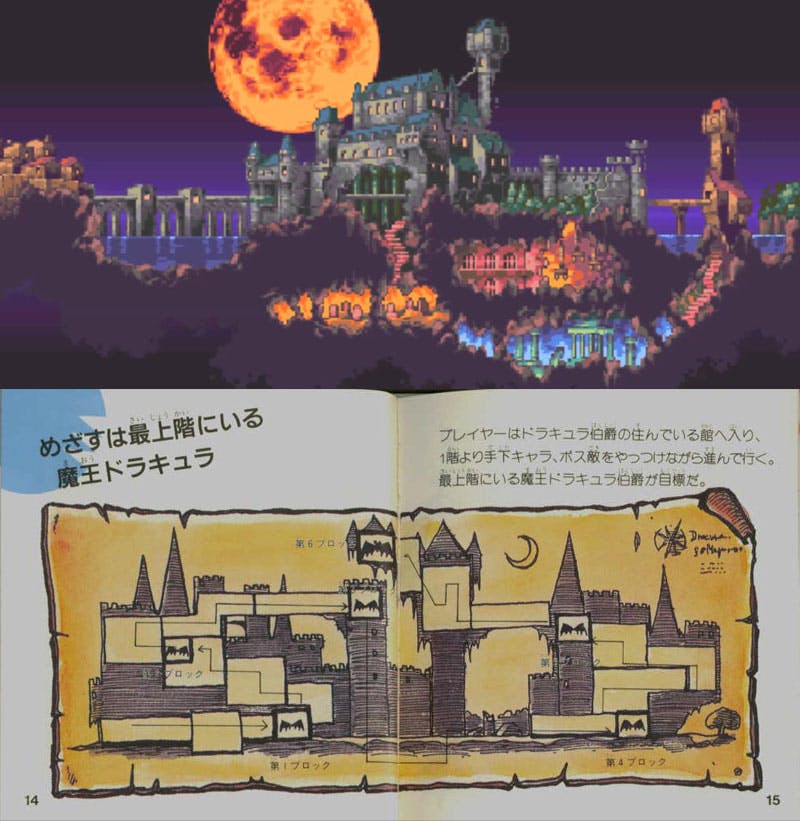 The Castlevania map inspiration
