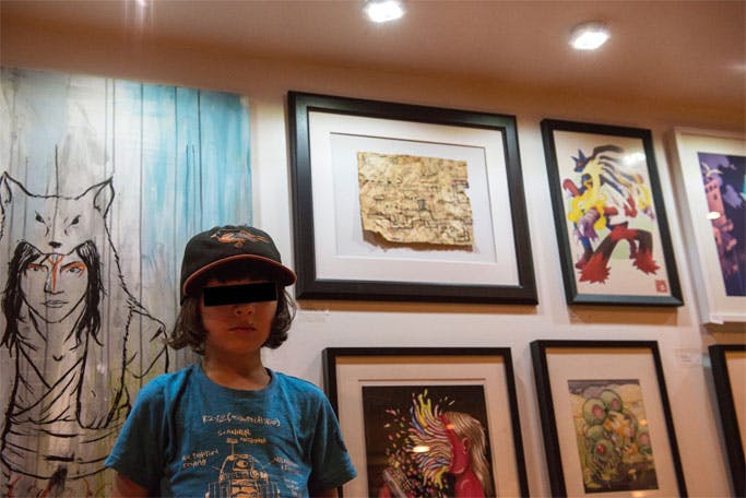 My son's first art show submission