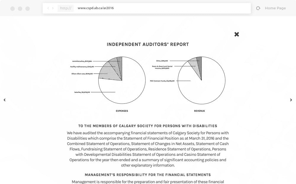 Clean and easy-to-read AR information pages a click away