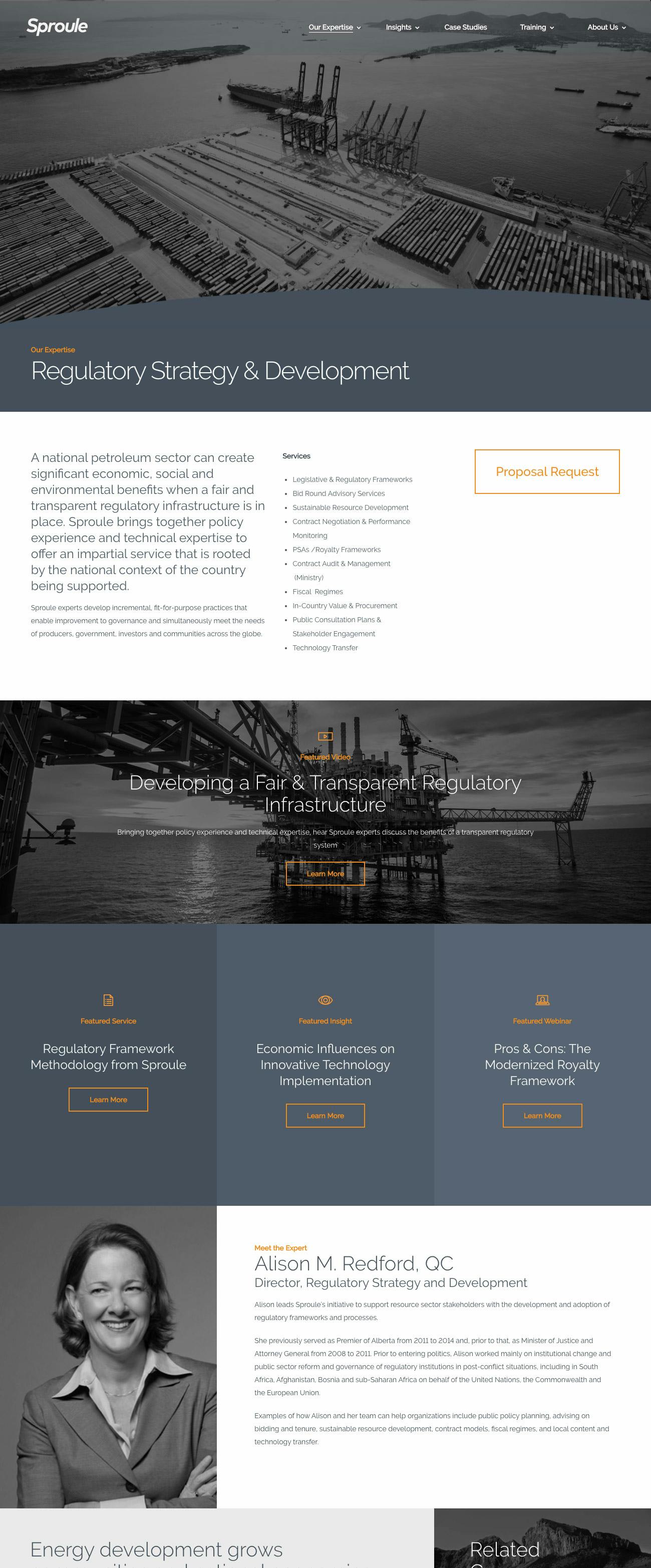 Expertise page layout