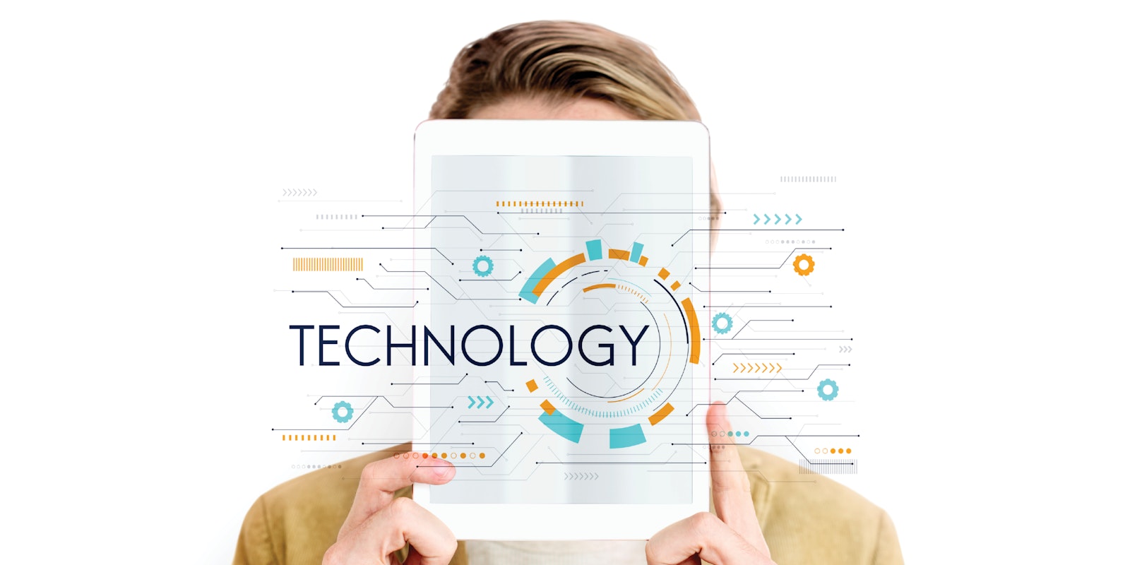 Enterprise integration illustration showing a technology concept with digital graphics representing the shift from in-house integrations to scalable integration solutions.