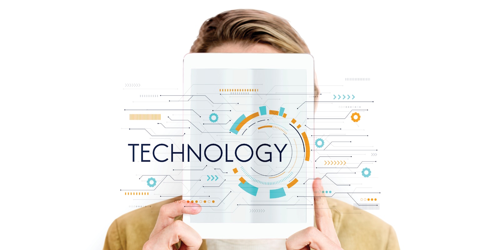 Enterprise integration illustration showing a technology concept with digital graphics representing the shift from in-house integrations to scalable integration solutions.