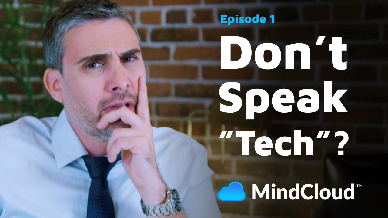 Graphic featuring MindCloud branding and integration-focused visuals, representing solutions for connecting software applications and streamlining workflows.
