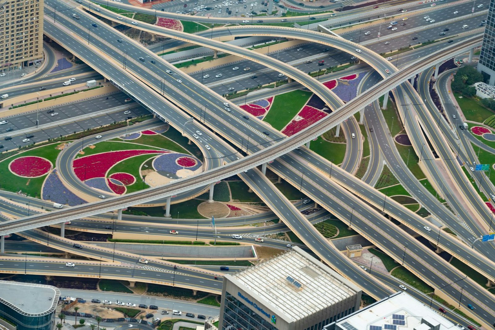 Graphic showing intersecting roads, symbolizing different technology paths, integration strategies, and business decision-making.