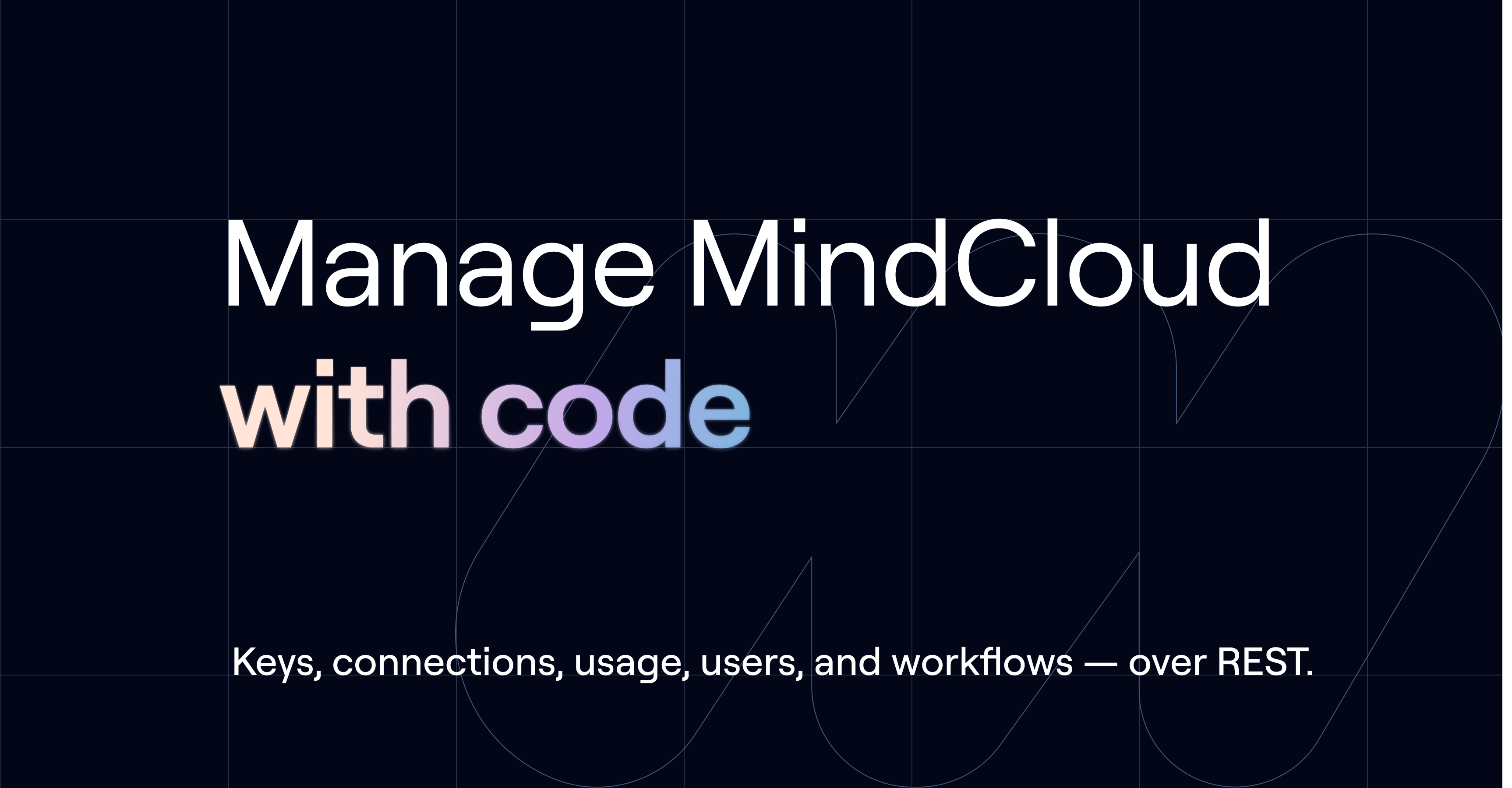 The MindCloud API: Manage Your Account With Code cover image