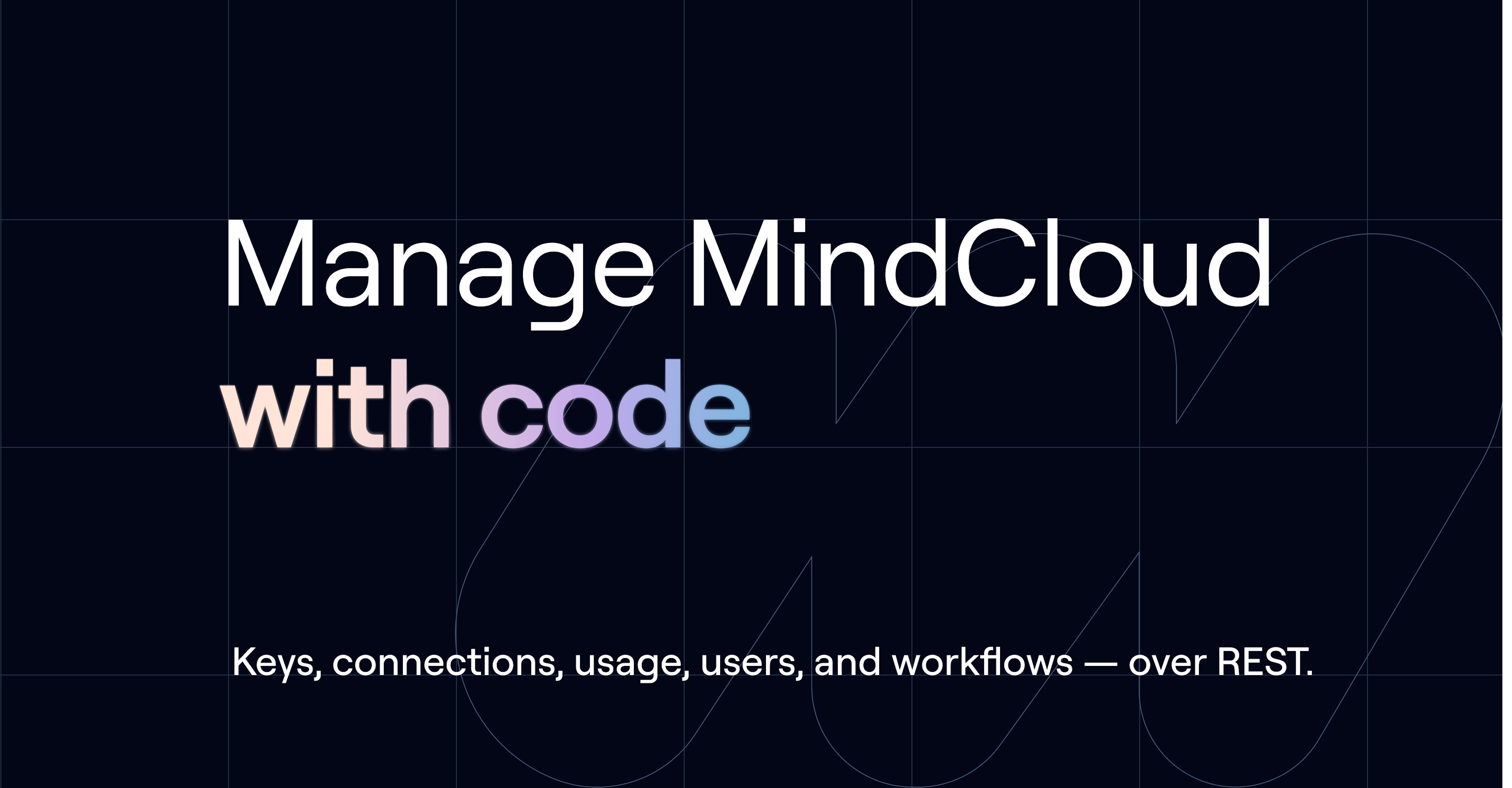 The MindCloud API: Manage Your Account With Code cover image