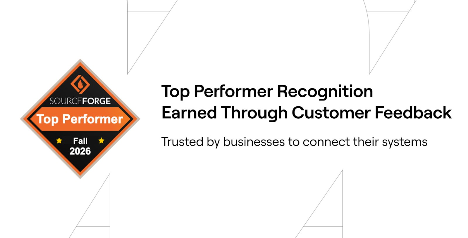 MindCloud's SourceForge Fall 2026 Top Performer badge, highlighting recognition earned through customer feedback and trusted business integrations.