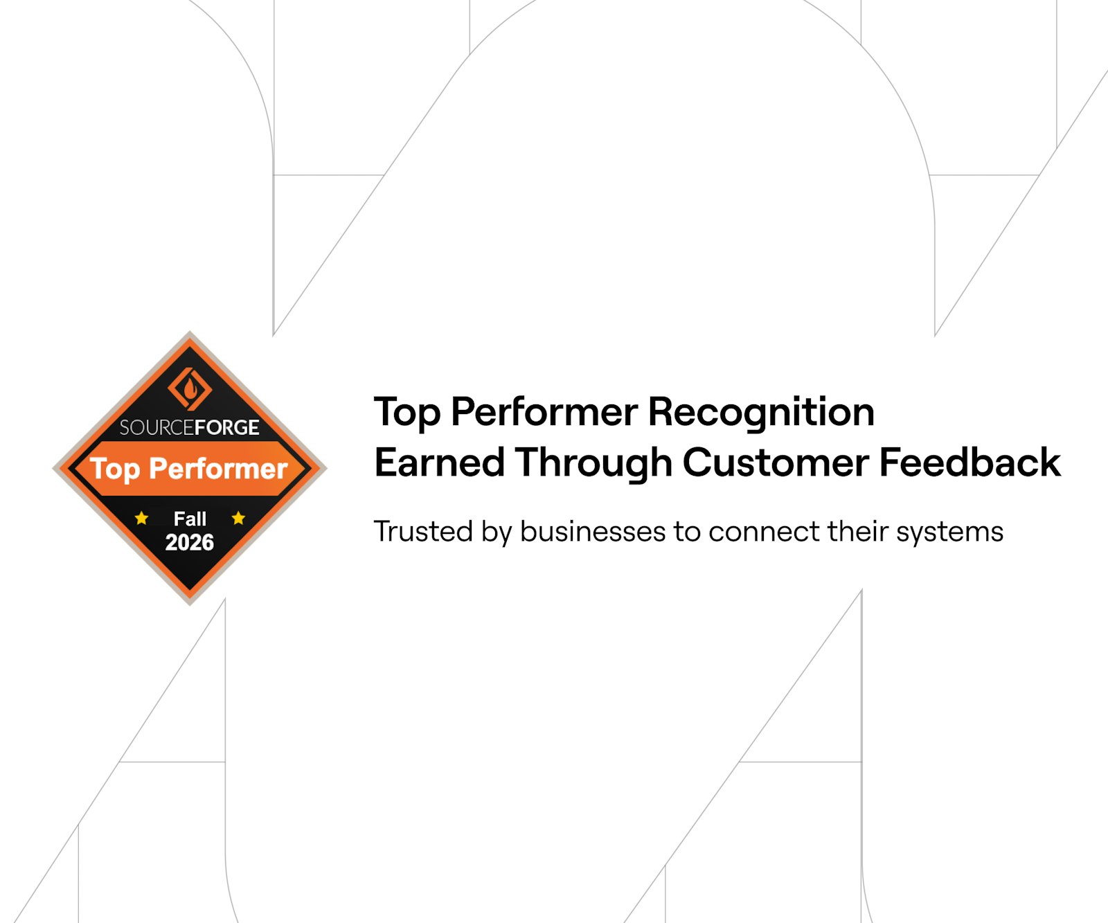 MindCloud's SourceForge Fall 2026 Top Performer badge, highlighting recognition earned through customer feedback and trusted business integrations.