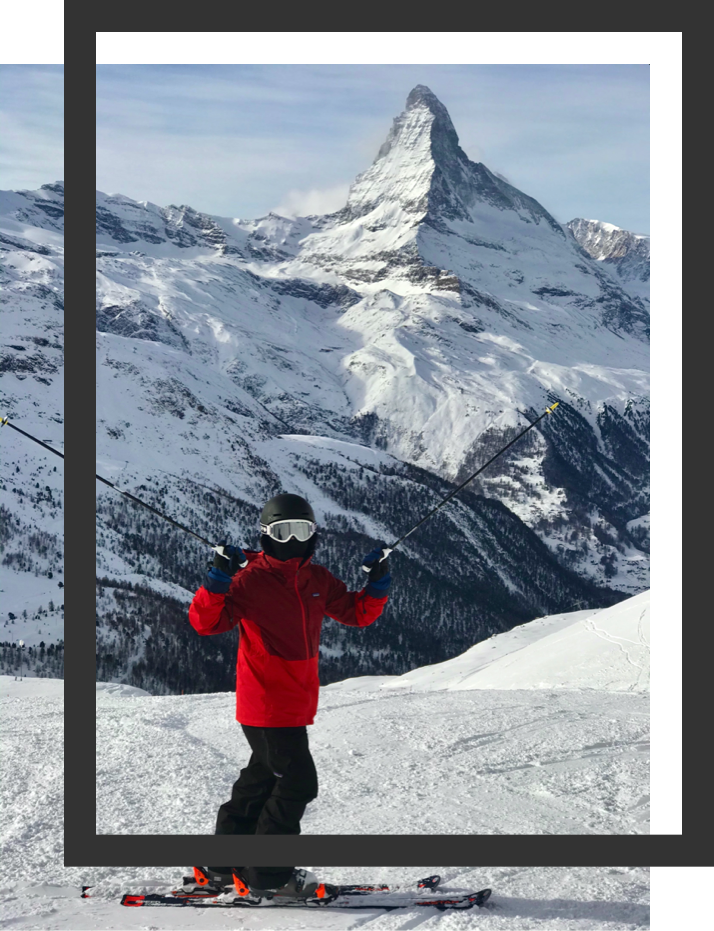 Me, skiing in front of the Matterhorn!