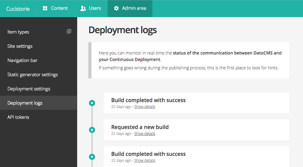 The "Show details" will give you a complete breakdown of the HTTP requests and responses!