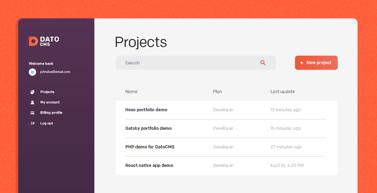 A new dashboard for a better DatoCMS — DatoCMS