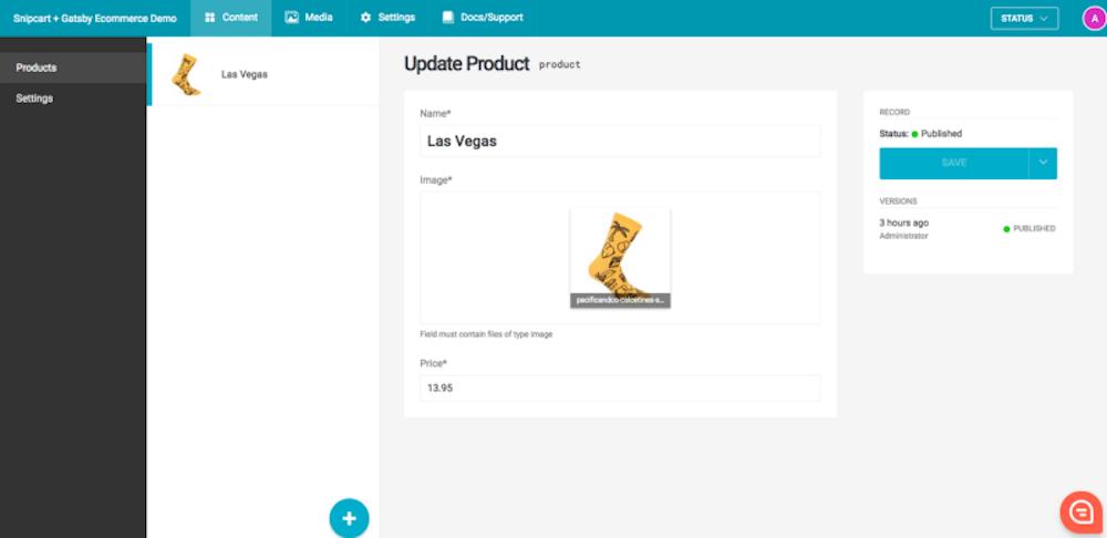 Gatsby ecommerce products