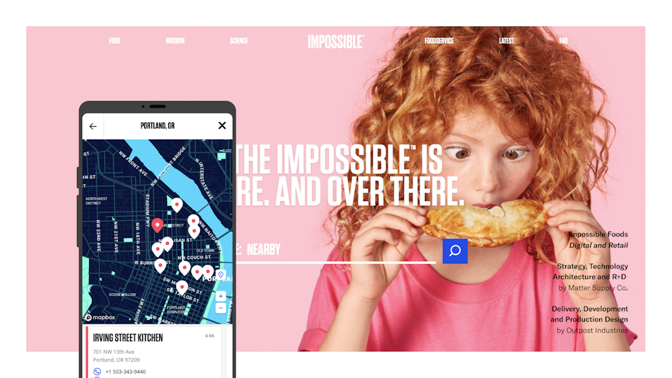Impossibile Foods Web Design by Matter Supply Co