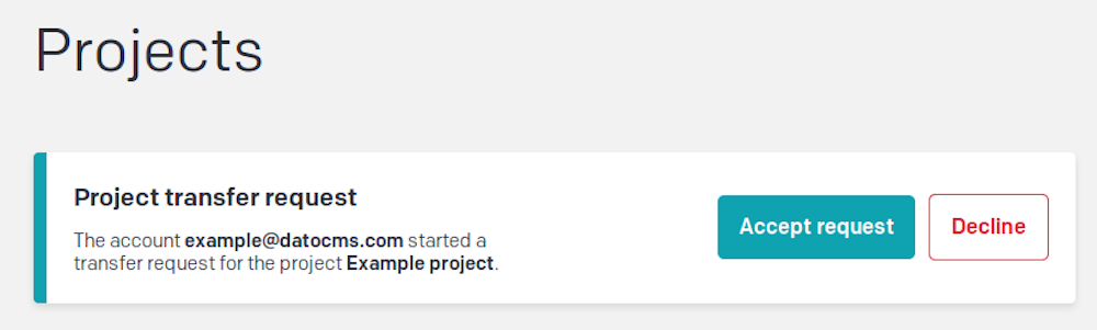 Plans, pricing and billing - Transfer project - DatoCMS Docs
