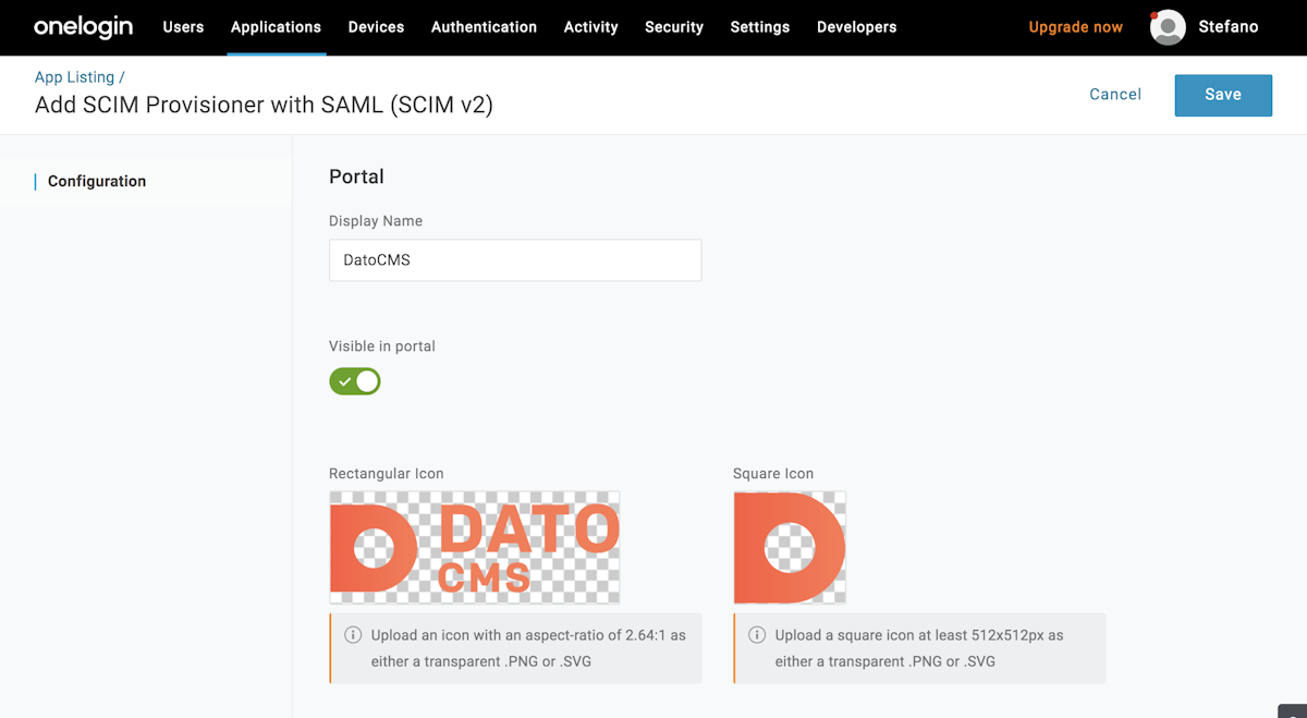 OneLogin Single Sign-On — DatoCMS