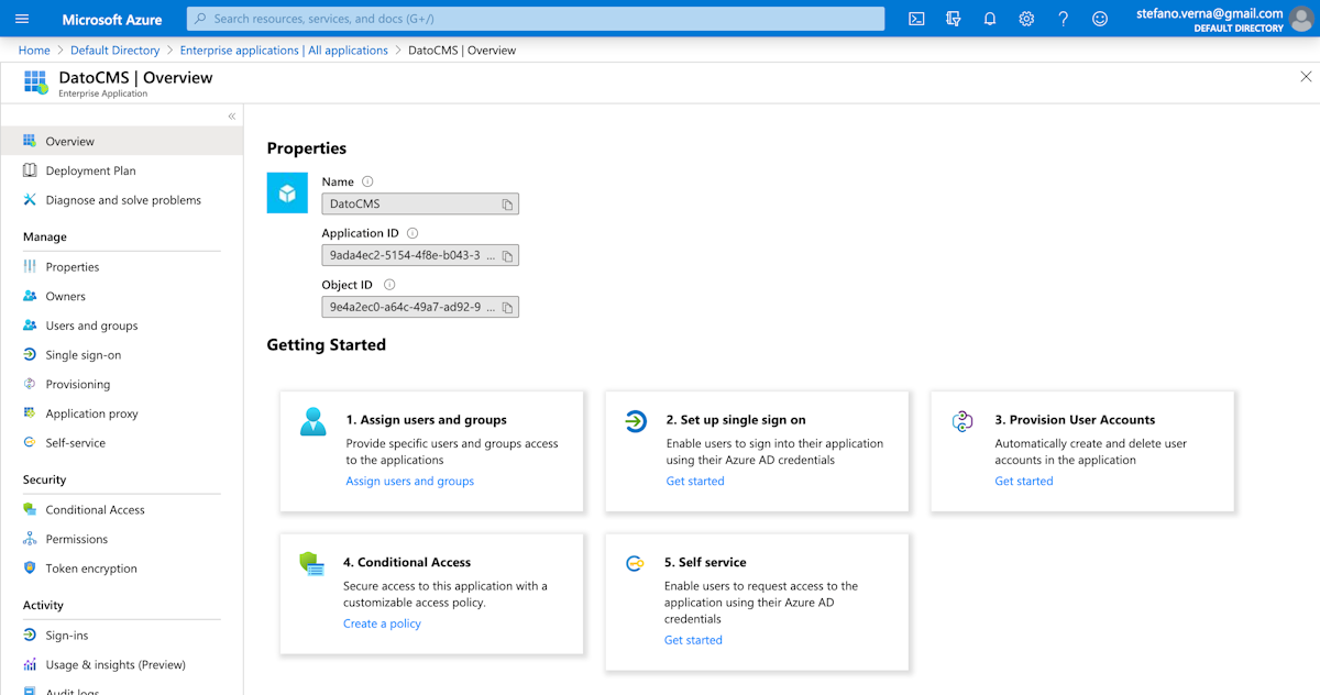 Microsoft Entra ID (formerly Azure Active Directory) Single SignOn