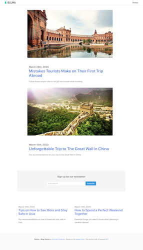 Nuxt.js blog template