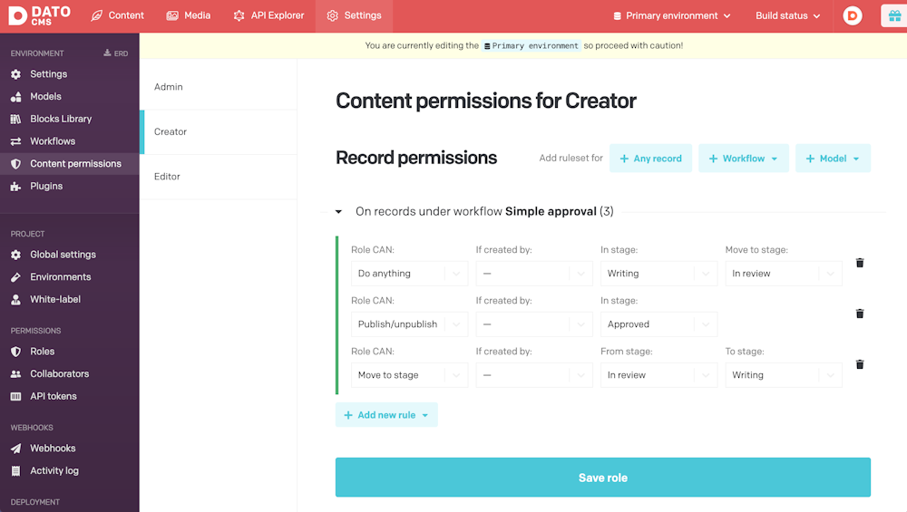 General concepts - Workflows - DatoCMS Docs