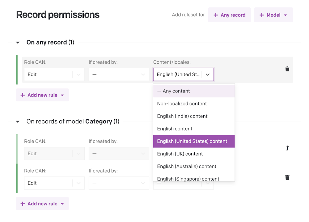 Translator role permission system
