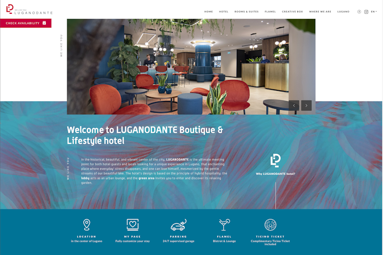 Luganodante homepage