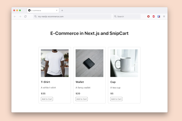 Ecommerce Next.js tutorial Ecommerce Next.js tutorial