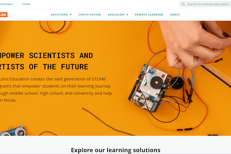 Arduino Education Home Page