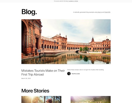 Next.js Template preview Next.js Template blog preview