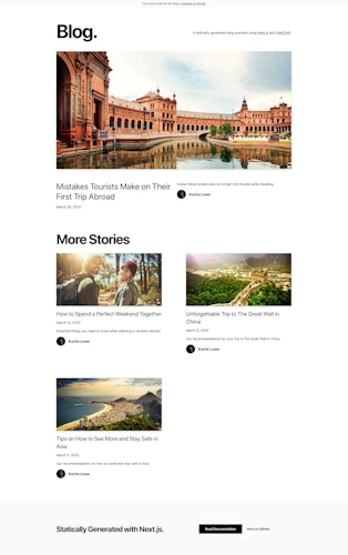 Next.js Template blog preview
