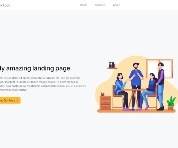Landing page template