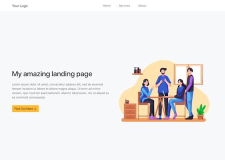 Landing page template
