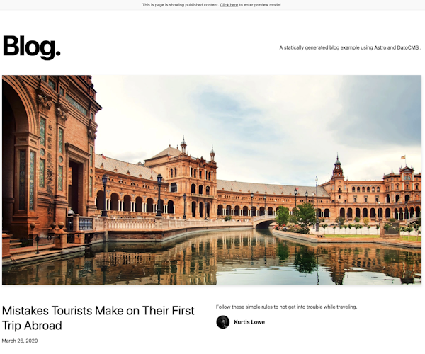 Astro Template blog - Start an Astro blog in minutes